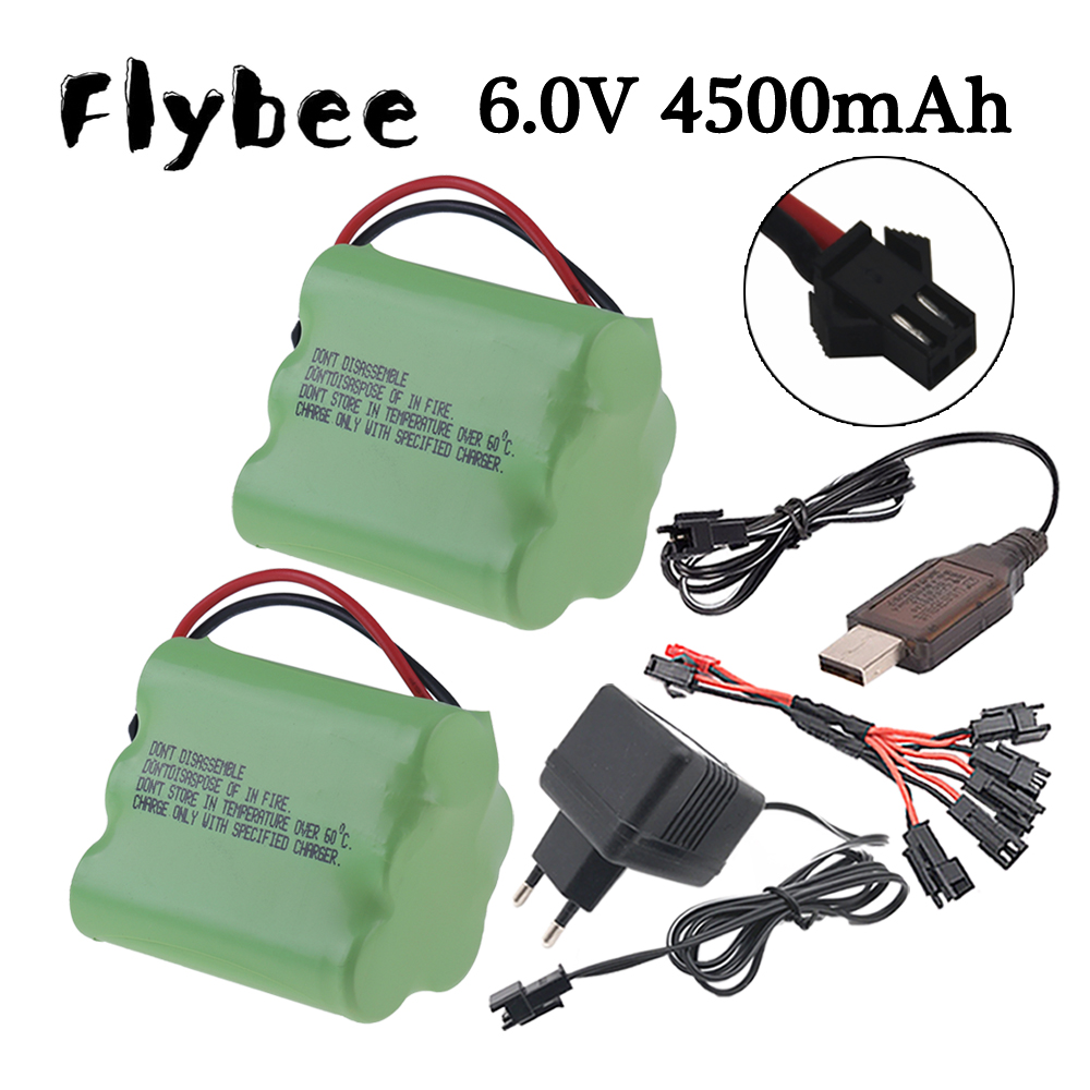 Rc Hobby Charger - 6v 4500mAh Ni-MH Batteria SM Spina