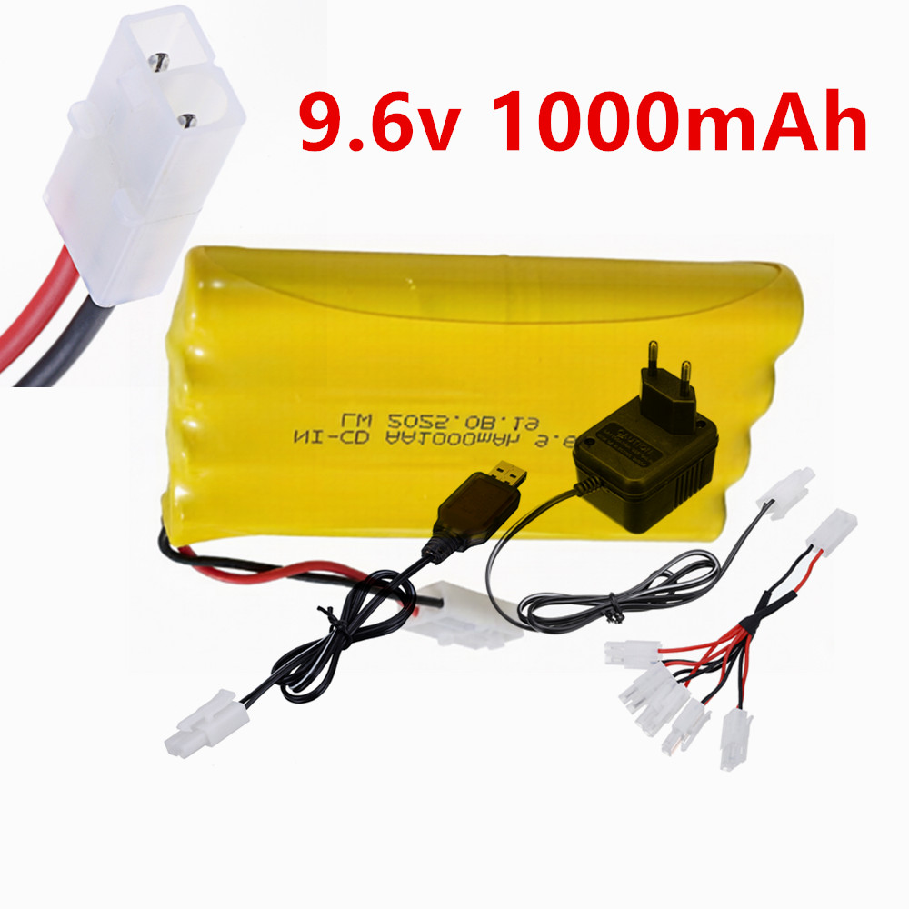 Rc Hobby Charger - Batteria Ricaricabile Ni-CD AA 9.6v 1000mAh