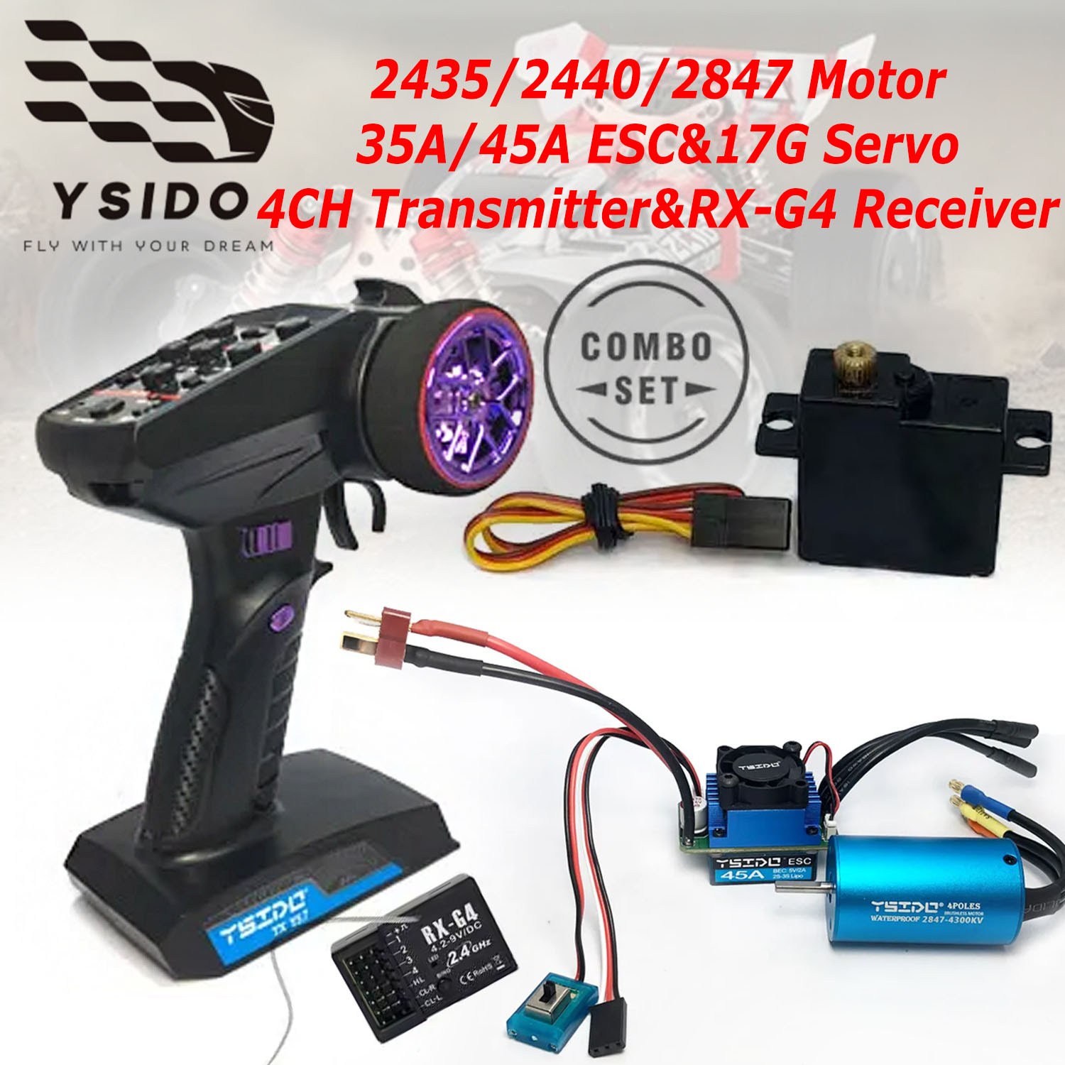 Rc Remo Hobby - Kit di Aggiornamento Combo Brushless YSIDO