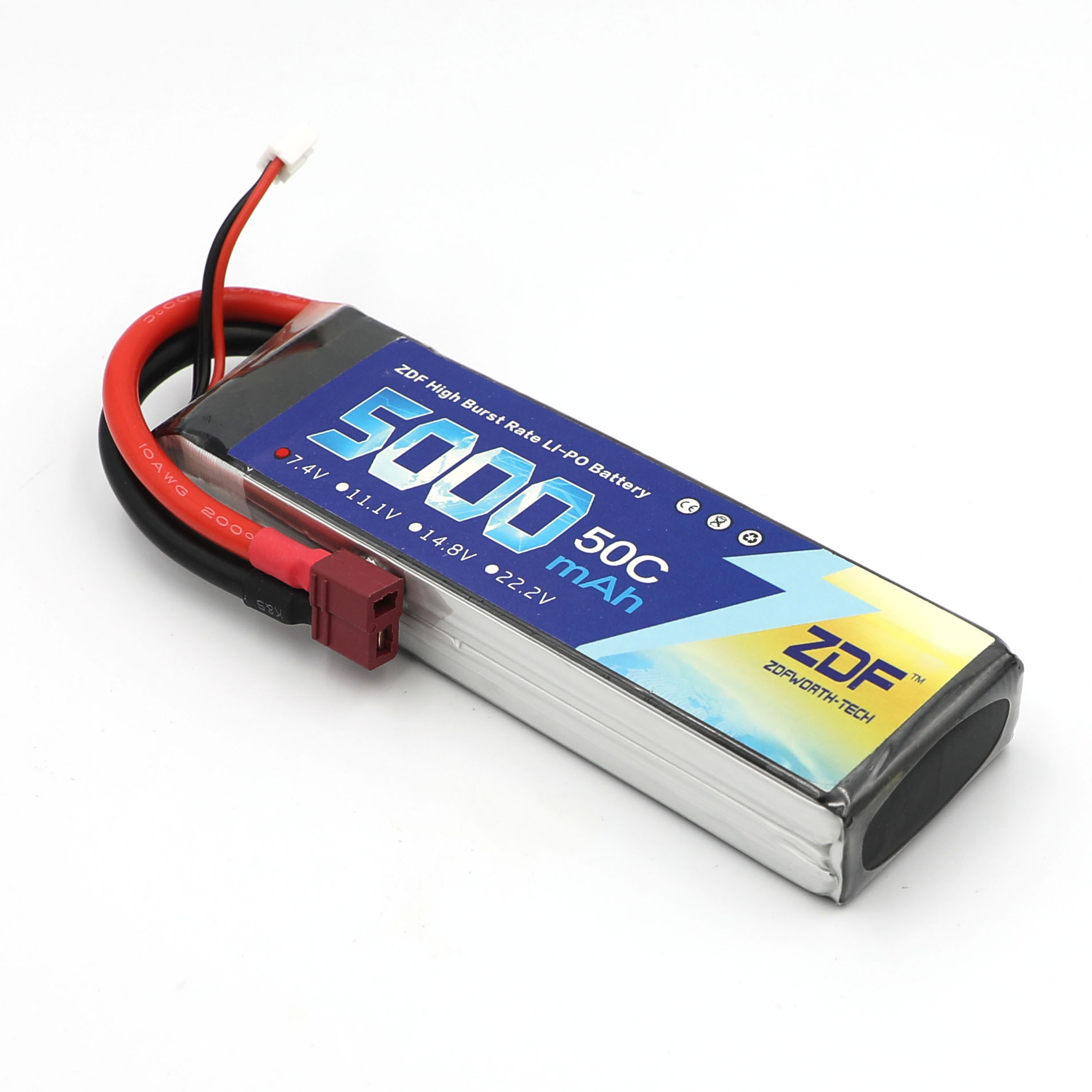 Rc Remo Hobby - ZDF RC Lipo Batteria 7.4V 5000mah