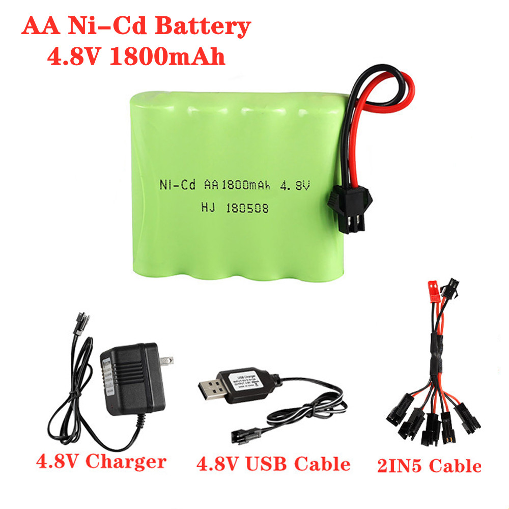 Rc Hobby Charger - Batteria 4.8V 1800mAh Ni-Cd AA con