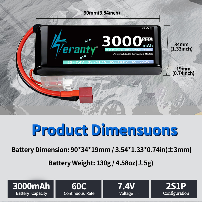 Batteria Lipo TERANTY 2S 3000m - Rc Hobby Vehicles recensione e prezzo