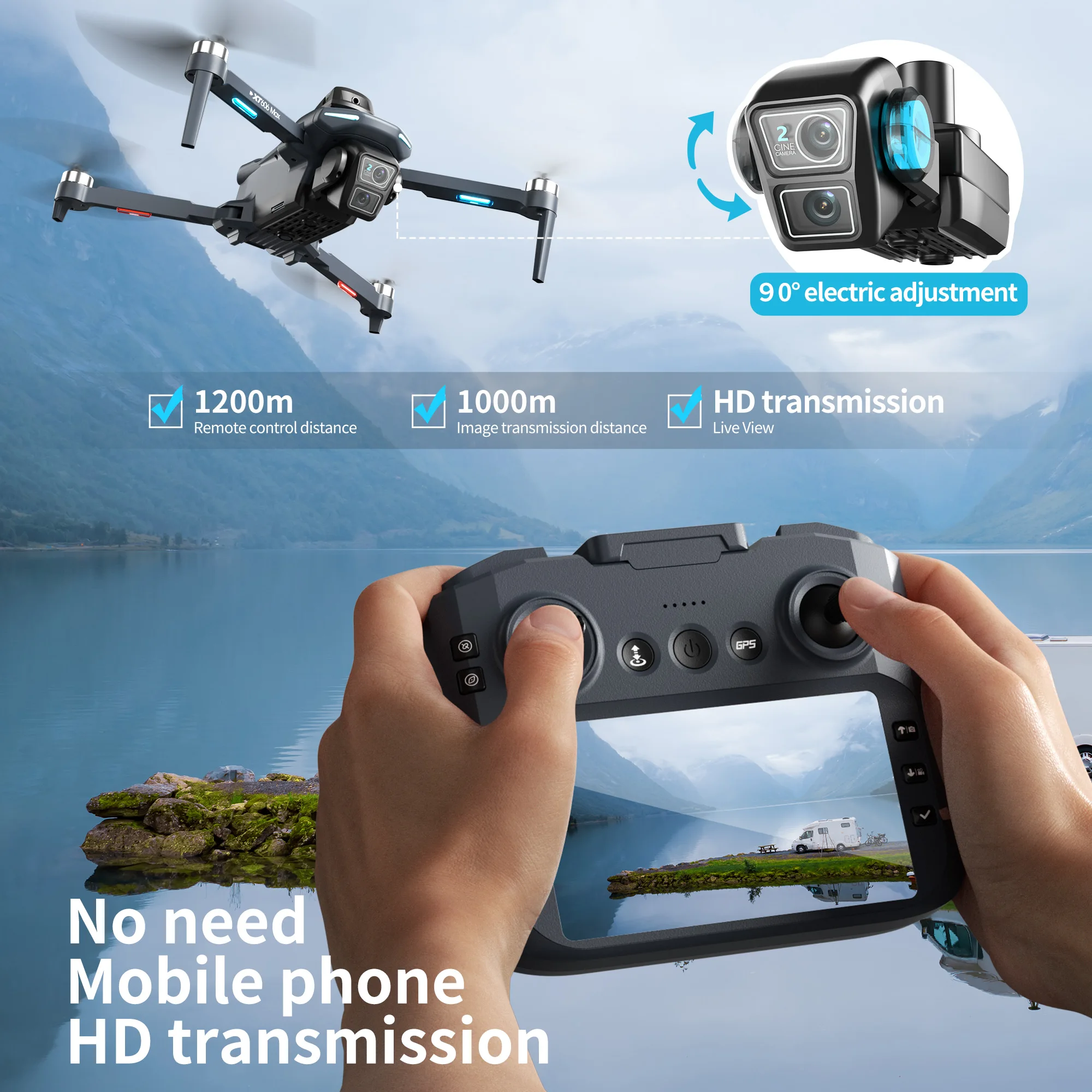 Drone GPS Lenovo XT606 MAX con - Rc Hobby China recensione e prezzo